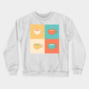 coffee pixel art retro Crewneck Sweatshirt